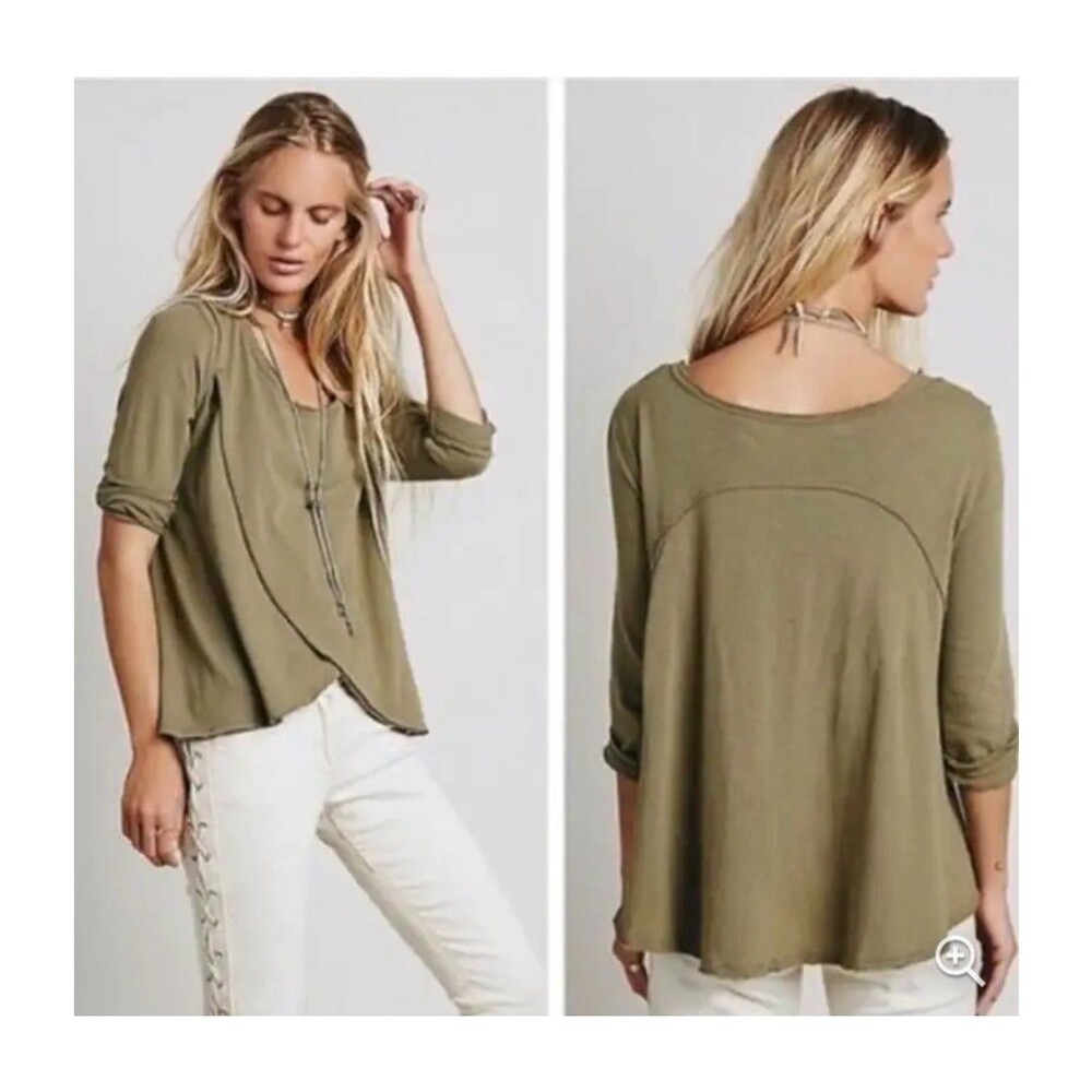 Free People Bonsai Tulip Hem 3/4 Tee